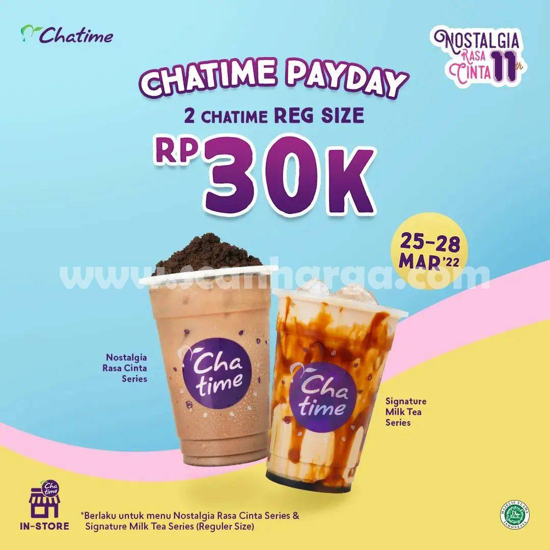 CHATIME PAYDAY Promo Spesial GAJIAN Cuma 15RB Aja