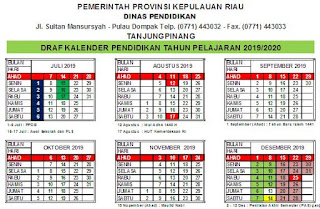  yakni pertanyaan pertama dari anakku sesudah memasuki beberapa hari efektif di sekolah KALENDER PENDIDIKAN TAHUN AJARAN 2019/2020 KEPULAUAN RIAU