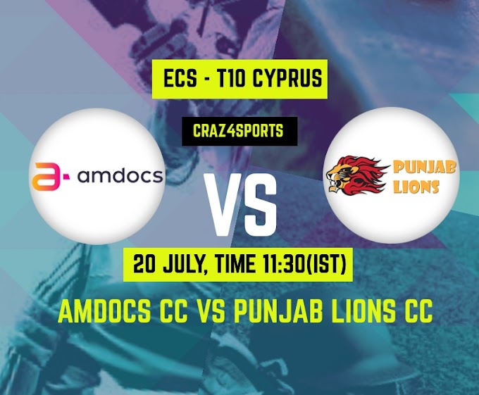 AMD VS PNL Dream11 prediction | Amdocs CC Vs Punjab Lions CC, Dream11 ECS T10 Cyprus, Top picks, Players stats, Pitch Report, Dream Team