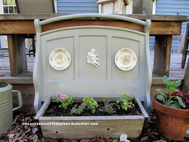 Re-Using the Futon Ends & Pottery Barn Chairs in the Garden