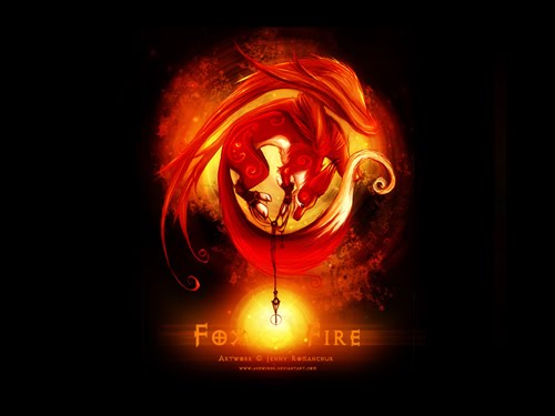 Fox Fire wallpaper