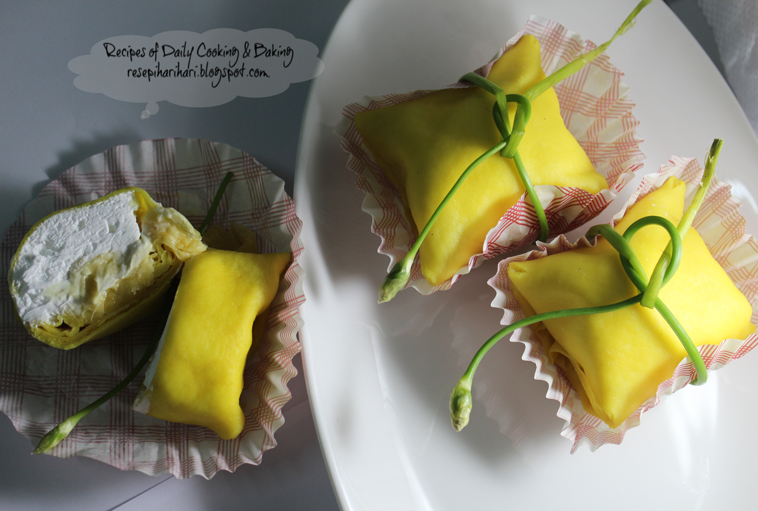 Recipes of Daily Cooking and Baking : CREPE DURIAN 