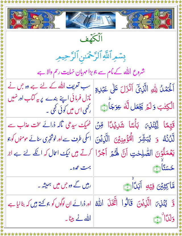 Surah Kahf with Urdu Translation