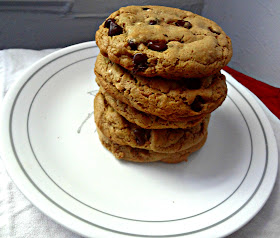 Whole Wheat Butter-less Peanut Butter Chocolate Chip Cookies