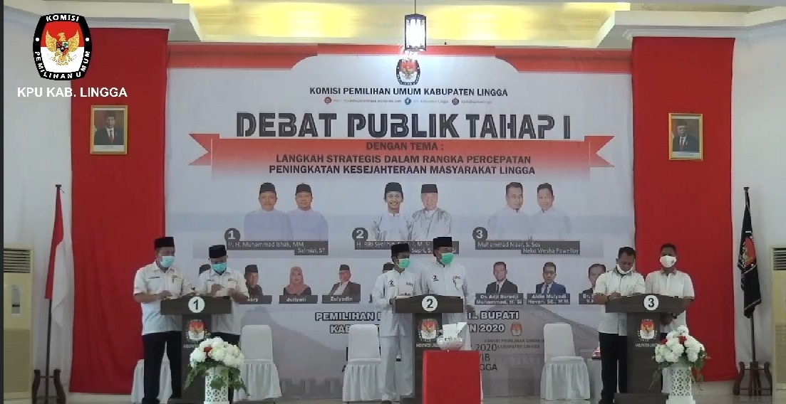 Ini Visi dan Misi Tiga Paslon Bupati dan Wakil Bupati Lingga Yang Disampaikan Dalam Debat Publik Pilkada Lingga