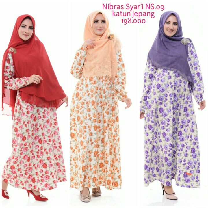 KOLEKSI GAMIS NIBRAS SYARI KATUN JEPANG NS 09 ( B )