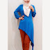 32107 ~ 2 Pieces Asymmetric Basic Top with Pants (Including Shawl) (RM57)