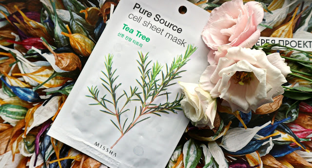 Missha Pure Source Cell Sheet Mask Tea Tree Тканевая маска для лица с очищающим и освежающим эффектом