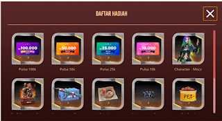 Cara Mendapatkan Tiket Gacha web event anniversary ff Pulsa 3 Milyar