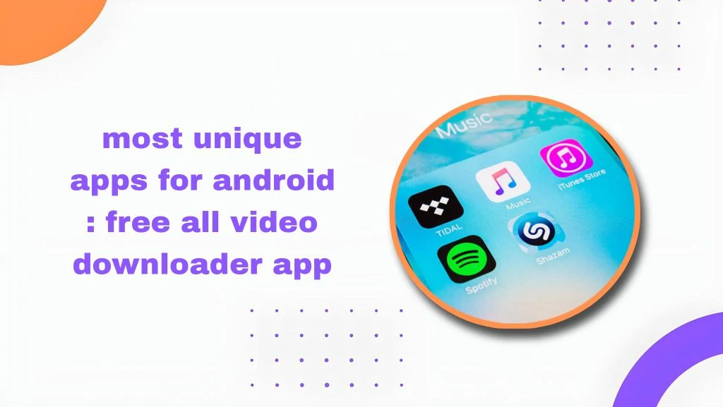 most unique apps for android : free all video downloader app
