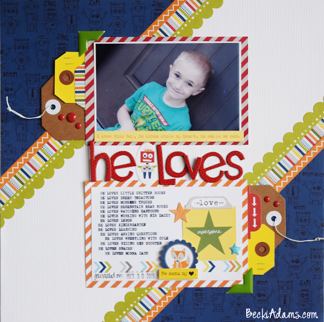 Scrapbooking children's Favorites #scrapbooking #Papercrafting #BellaBlvd #beckiadams