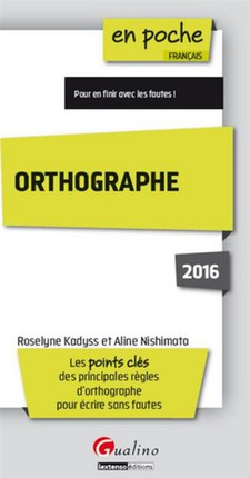 Livre Orthographe - en poche GRATUIT