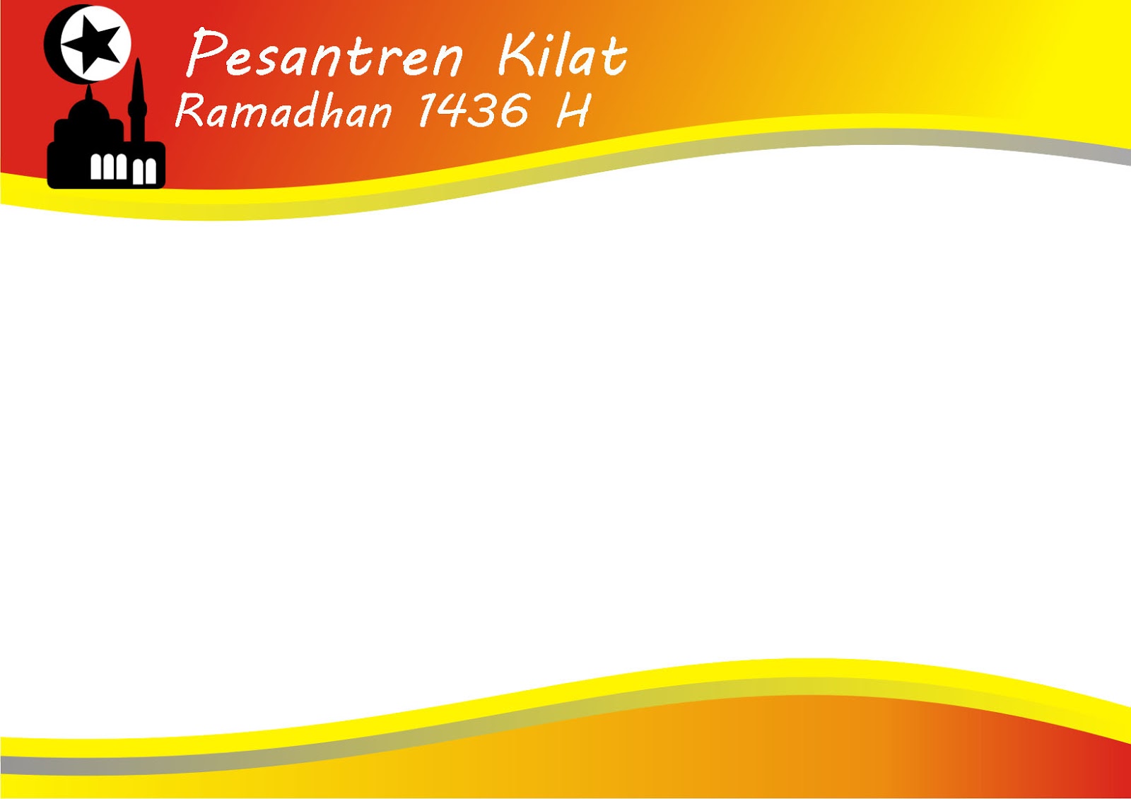 Download Blanko Sertifikat Pesantren Kilat Ramadhan 1436 H 