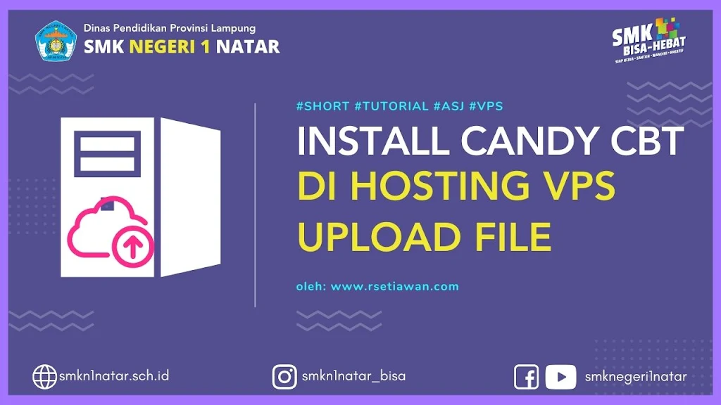 Upload file dan import database candy cbt ke hosting vps