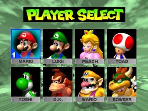 mario kart ds characters