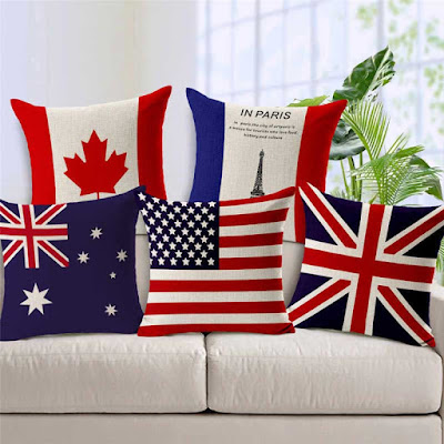 Flag throw pillows