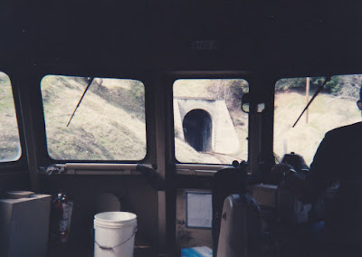 California Western M-300 approaching Tunnel #2 on March 18, 1992