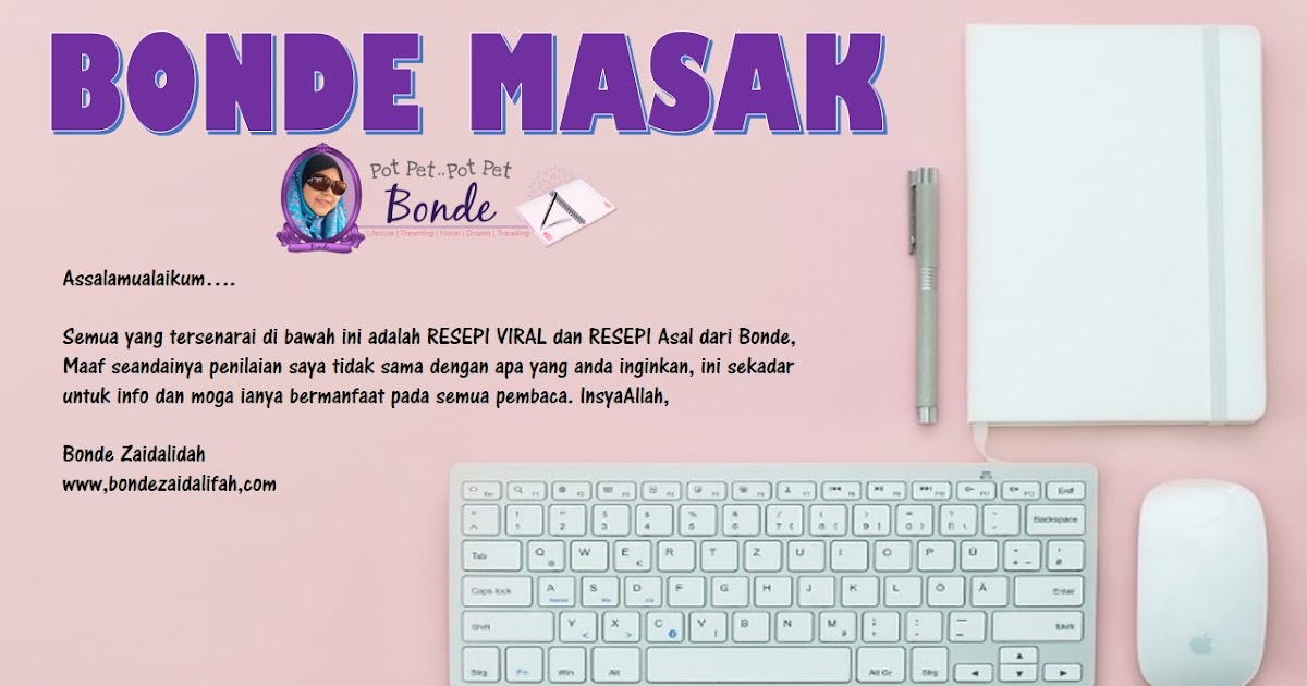 RESIPI MENGIKUT KATEGORI DARI BONDE