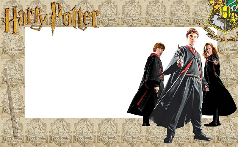 Harry Potter - Kit Completo com molduras para convites, rótulos para guloseimas, lembrancinhas e 