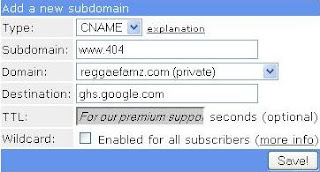CNAME, DNS Rrecord, Subdomain Blogspot