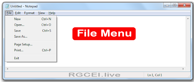 Notepad File Menu in Hindi | नोटपैड फाइल मेनू के उपयोग और कार्य हिंदी में