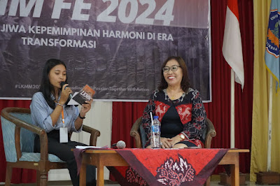 Mengubah Mindset Positif untuk Masa Depan Cerah: Santy Sastra di LKMM Fakultas Ekonomi Undiksha 2024