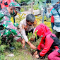 Babinsa dan Bhabinkamtibmas bersama Kades Bara, Dampingi DPC PDIP Dompu Tanam Bibit Pohon
