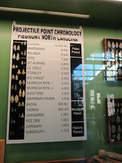 Projectile Point Chronology Display at Raven Rock State Park © Katrena