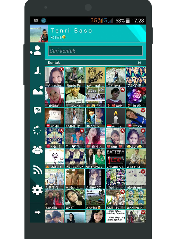  Download BBM mod UI Green Material design