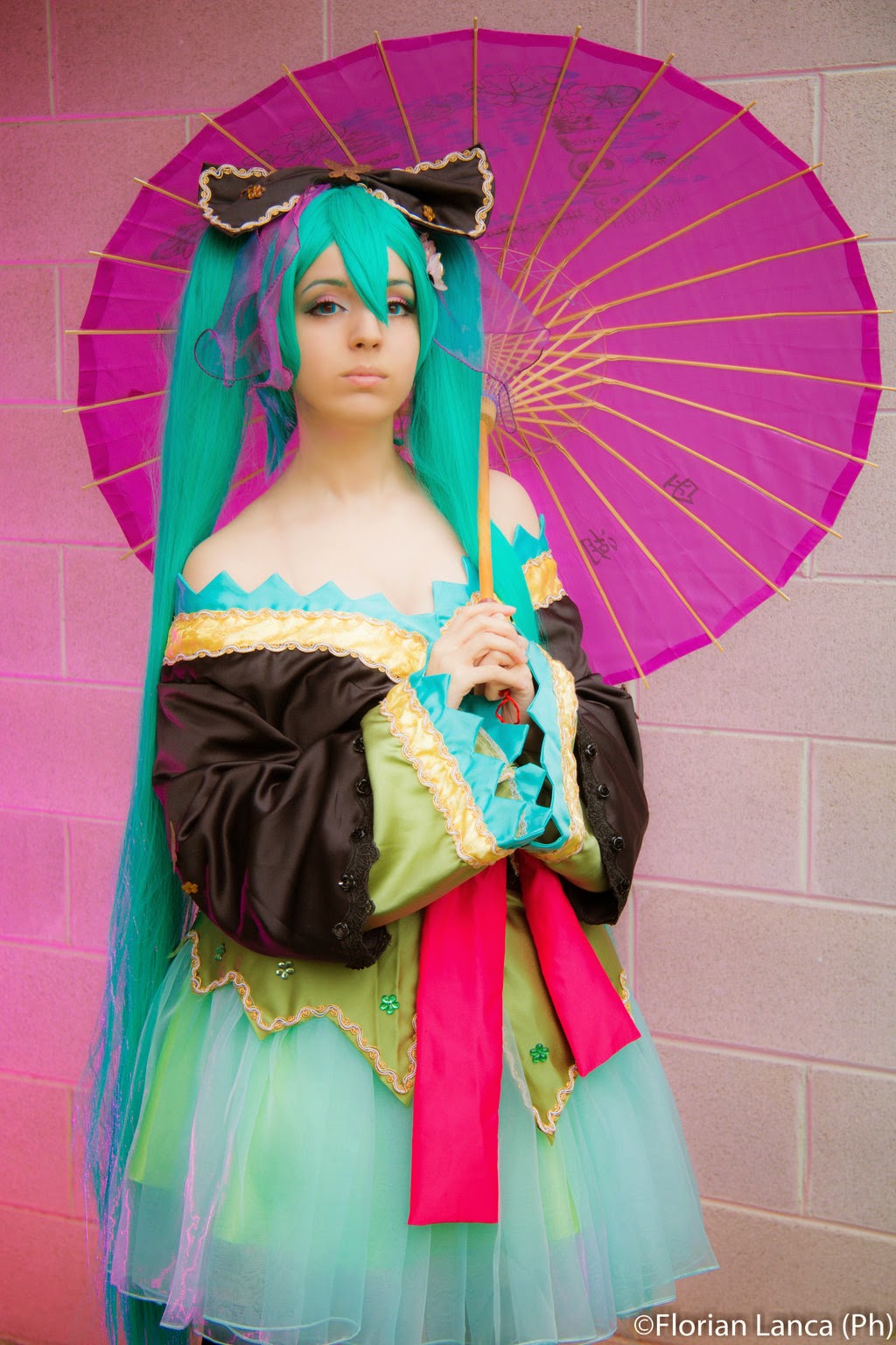 Liz Amphetamine fazendo Cosplay de Hatsune Miku