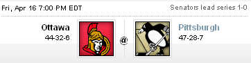 Watch Ottawa Senators vs Pittsburgh Penguins Live Stream Online
