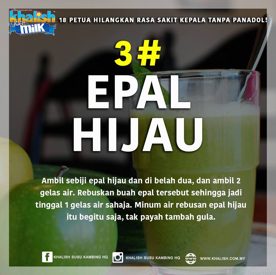 PETUA HILANGKAN SAKIT KEPALA TANPA PANADOL! BOLEH CUBA 