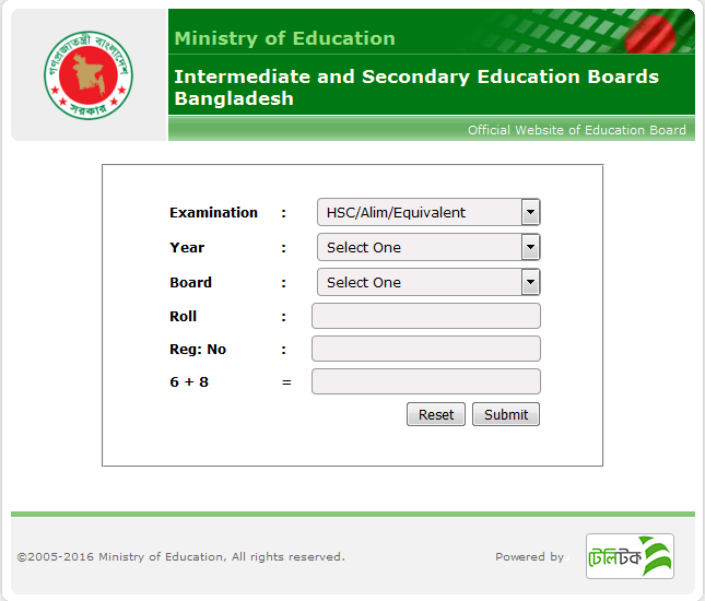 JSC Result 2016