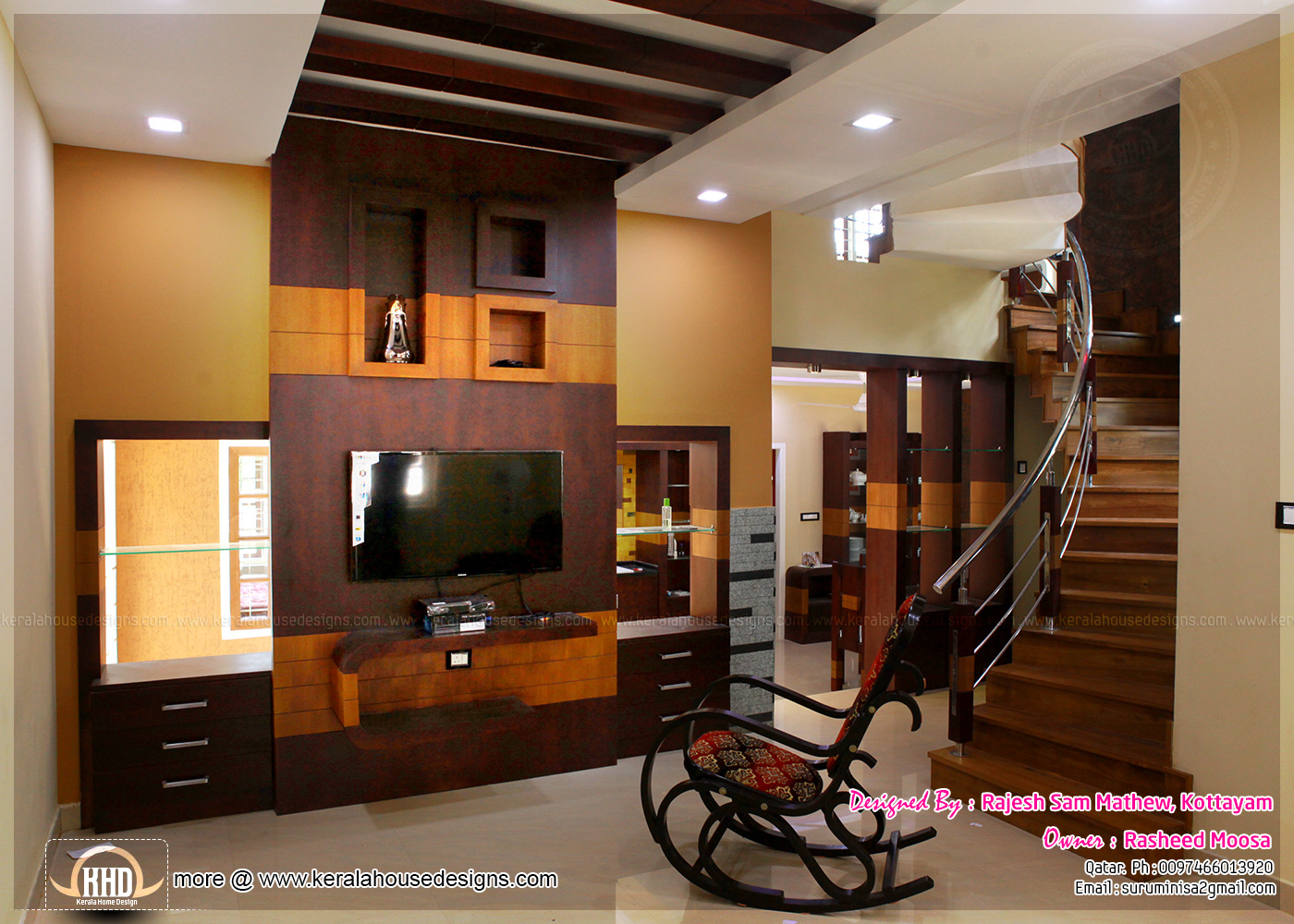 Kerala interior design with photos - Kerala home design and floor ...  ... interior Living room ...