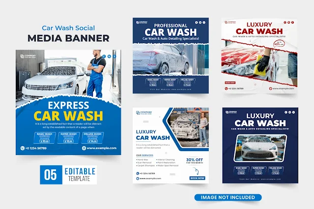 Vehicle wash service template bundle free download