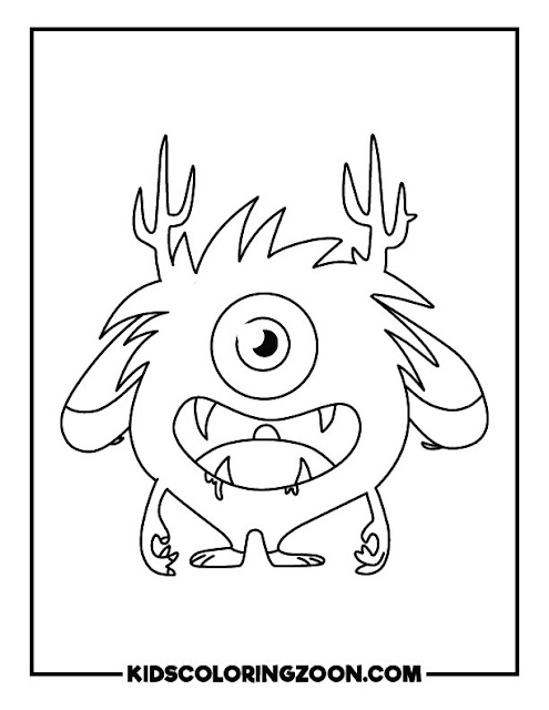 Monster coloring pages for preschoolers