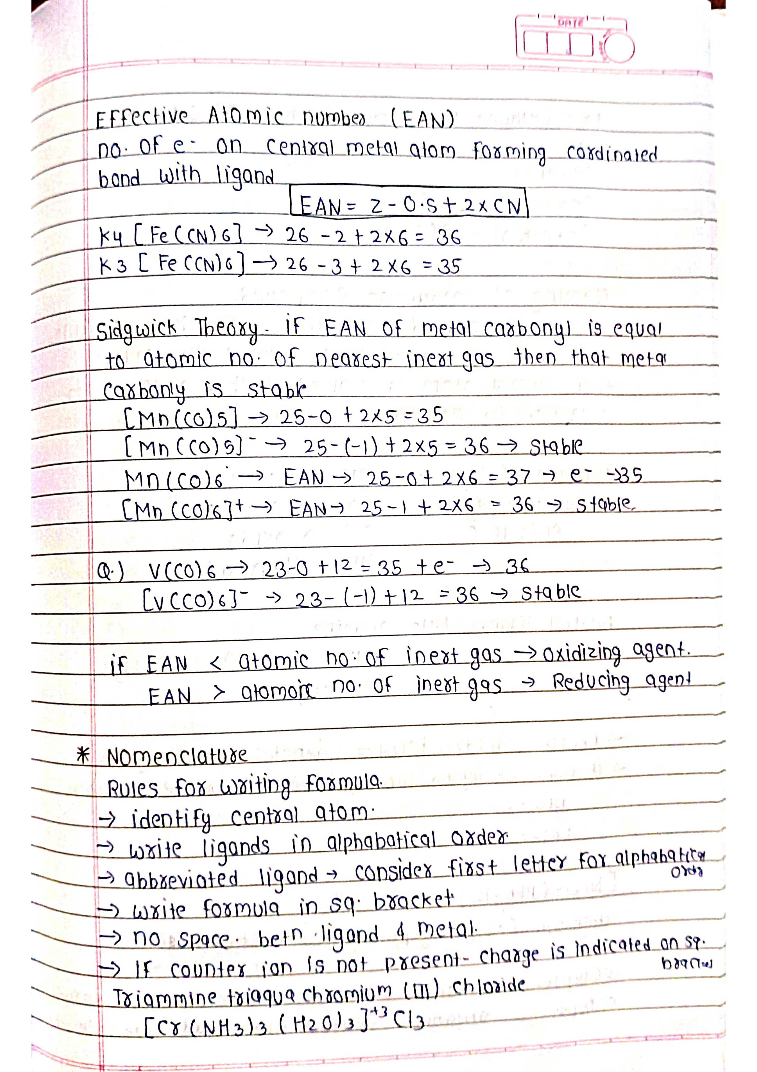 Coordination Compounds - Short Notes 📚