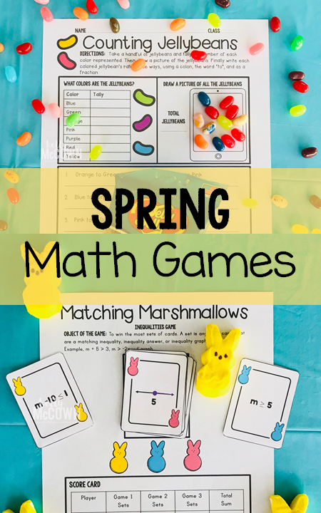 Kelly Mccown: Spring Middle School Math Activities & Games Bundle