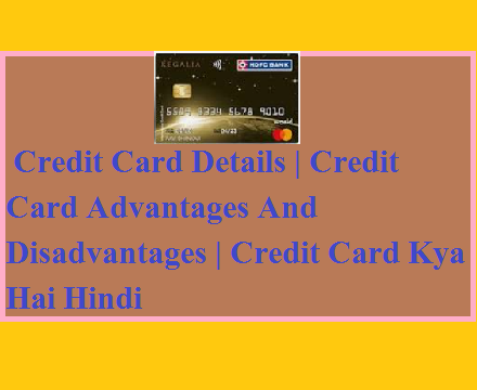 Credit Card Details | Credit Card Advantages And Disadvantages | Credit Card Kya Hai Hindi