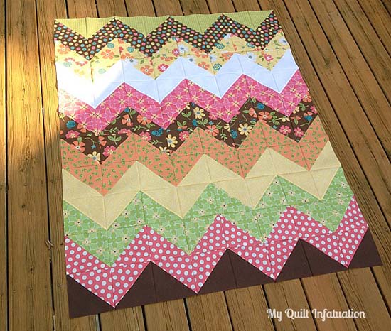 Easy Chevron Quilt Tutorial from My Quilt Infatuation