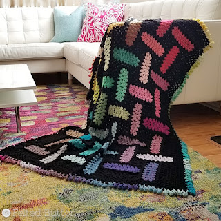 Warp and Weft Blanket -- free crochet pattern by Felted Button