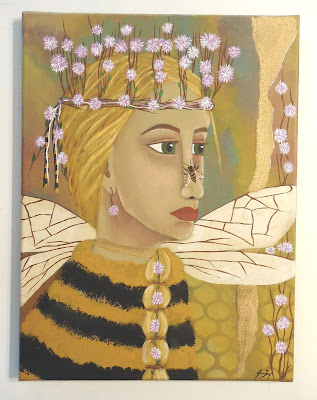 The Queen Bee's Honeycomb Nourishment of Life Original Painting