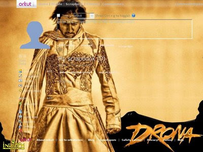 orkut themes of genelia. Download Drona Theme from here