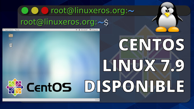 CentOS Linux 7.9, basado en Red Hat Enterprise Linux 7.9