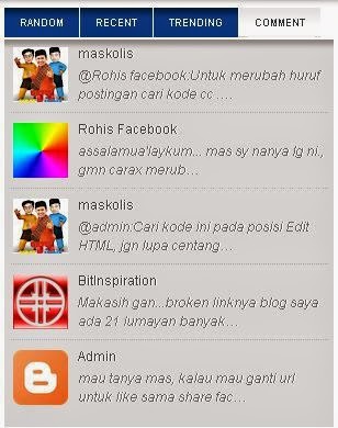 cara Membuat Recent Comment Avatar Tanpa Edit HTML lagi