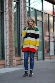 Katrina Thompson Stylist Pendleton Rainbow Coat Seattle Street Style fashion it's my darlin'