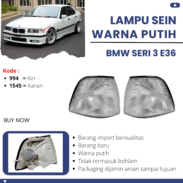 Lampu Sein BMW E36 - Putih