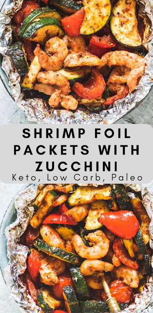 Shrimp Foil Packets With Zucchini {Keto, Low Carb, Paleo, Gluten-Free}