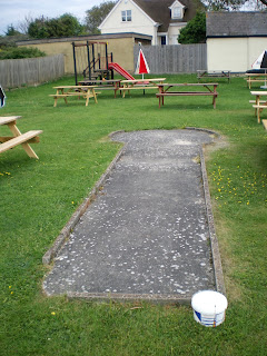 Crazy Golf in the beer garden at The Dolphin Pub in Melbourn