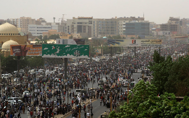 Thousands protest in the heart of Khartoum on 30 June 2019 by Reuters 